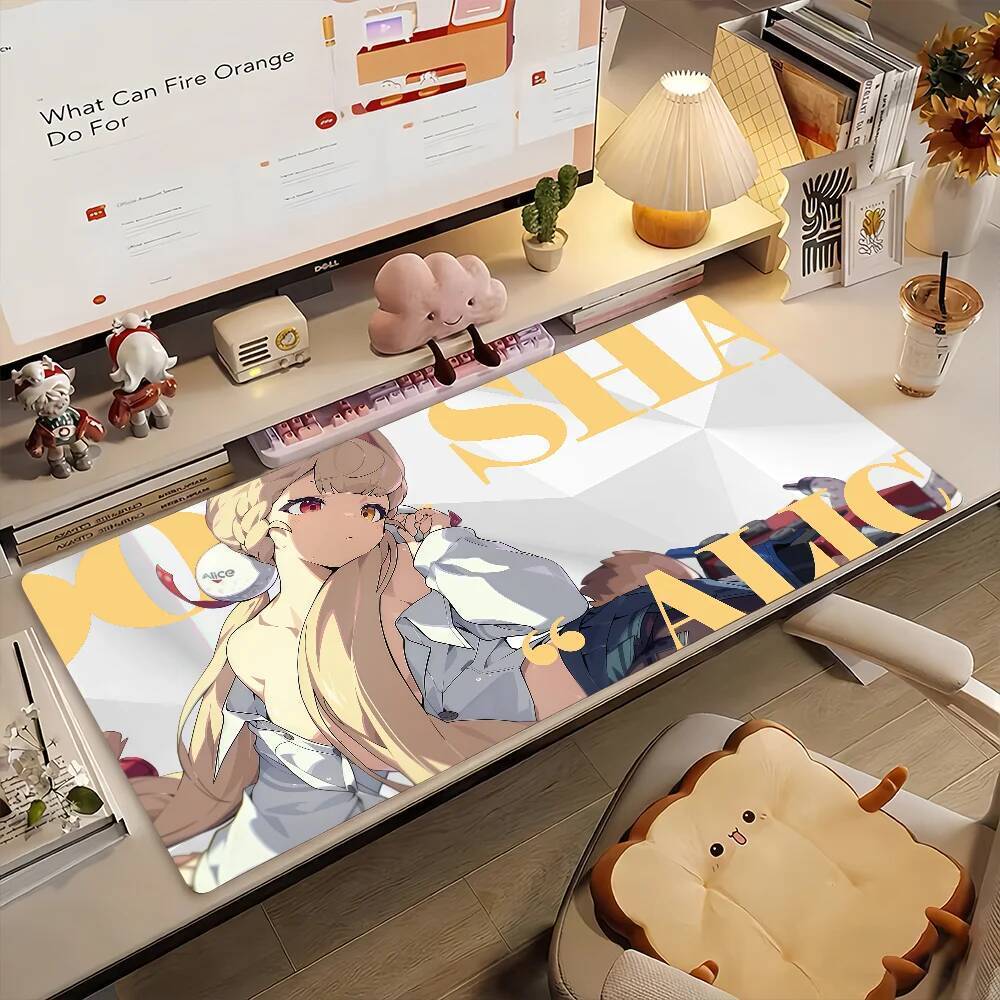 เกม ZZZ Alice แผ่นรองเมาส์ยางกันลื่น Gamer Balance คอมพิวเตอร์ Decoracion Deskmat แล็ปท็อปสํานักงานข
