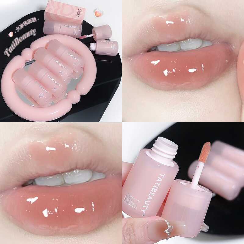 TATI Big Ice Bucket Lip Glaze Mirror Lip Gloss ลิปสติก Lip Gloss Moisturizing Exfoliating Fade Lip L