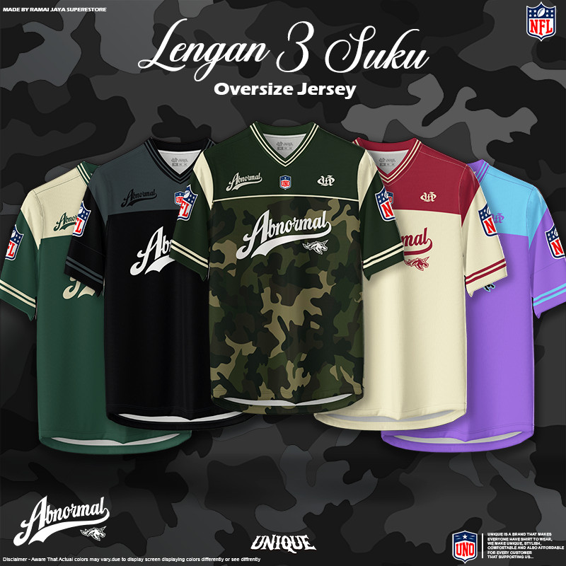 Unisex ขนาดใหญ่ 3/4 Sleeve Football Jersey Abnormal Graphic V คอ Streetwear เสื้อยืด S-5XL