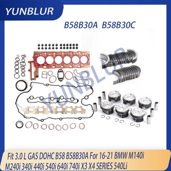 STD Rebuild Gasket Set Piston & Ring Bearing Kit Fit 3.0 L GAS B58 B58B30A For 15-21 BMW X3 X4 M140