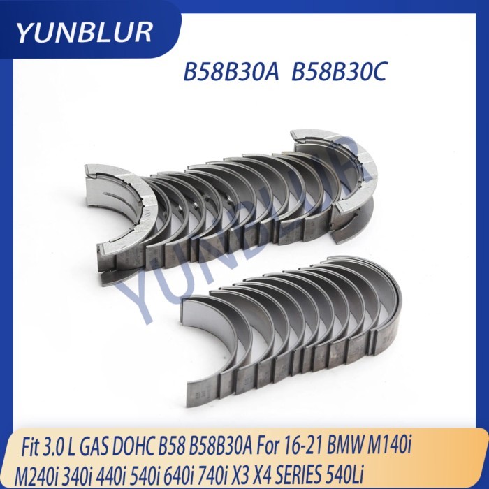 STD 0.25 0.5 Engine Main & Con-rod Bearing Fit 3.0 L GAS B58 B58B30A For 16-21 BMW M140i M240i 340i