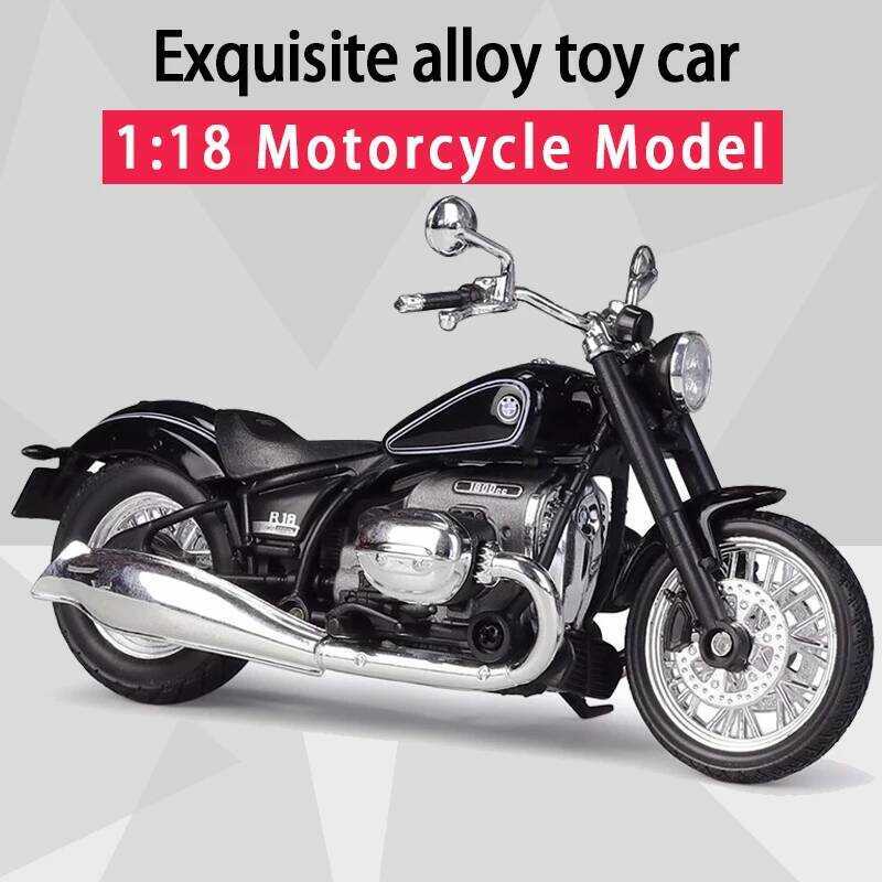 lly 1:18 BMW R18 Retro Motorcycle Model Workable Shork-Absorber Male Gift Toy Collectible Ornaments