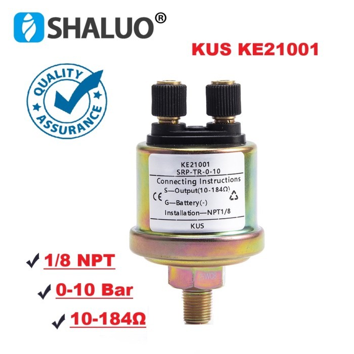 Original KUS KE21001 K-E21001 1/8 NPT Oil Pressure Sensor 0-10 Bar Diesel Engine Pressure Switch Fo
