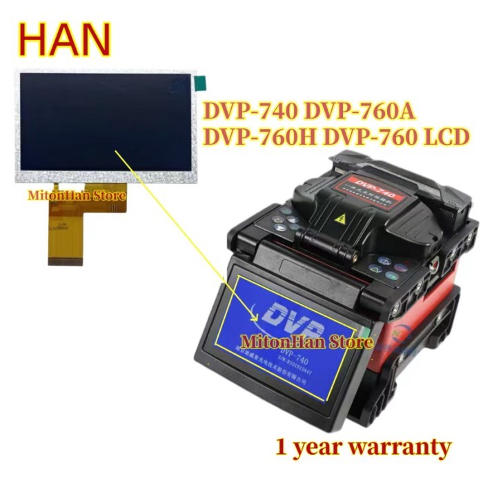 New For DVP-740 DVP-760A DVP-760H DVP-760 Fiber optic fusion machine 4.3 Inch Lcd Display screen