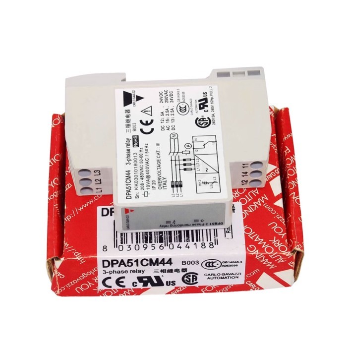 DPA51CM44 B014 Phase Sequence Relay 3 Phase Power Protection Monitoring Missing Phase Leakage Balan