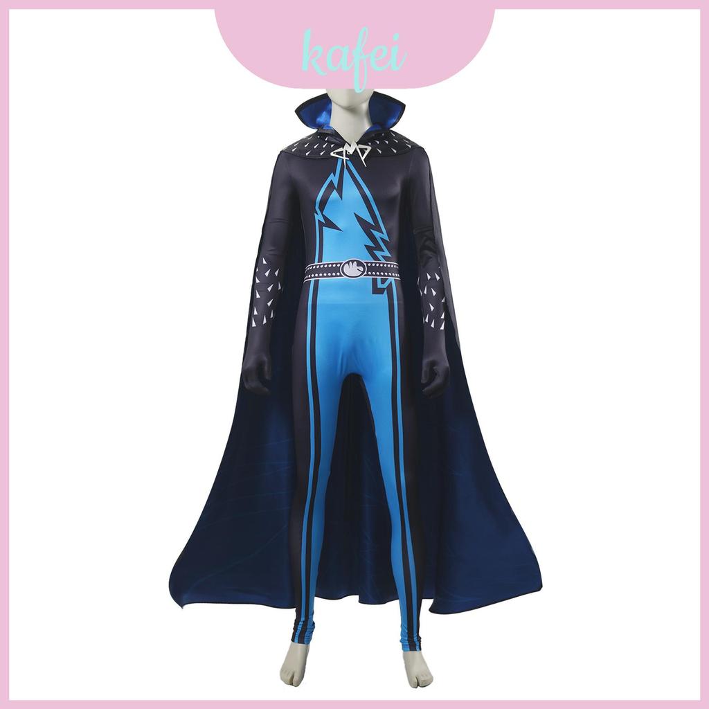 Megamind Supervillain เครื่องแต่งกายพร้อมเคปสําหรับการแสดงบนเวทีและแฟนคอสเพลย์