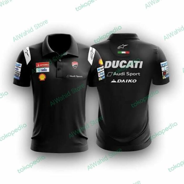 เสื้อโปโล Ducati, เสื้อคอปก MotoGP, เสื้อเครื่องแบบ MotoGP, เสื้อ Ducati-ไวน์แดง, 5XL