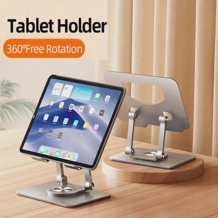 ขายร้อน 360° ขาตั้งแท็บเล็ตหมุนได้ที่วางขาตั้งแบบพับได้แบบปรับได้สําหรับ Ipad Pro/Air/Mi ขนาด 4.7-12