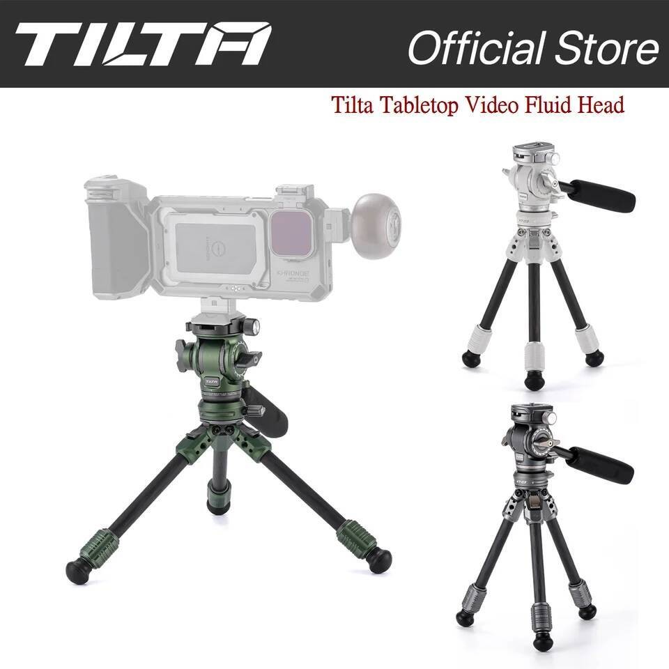 TILTA TT-VT03-FB หัวของเหลววิดีโอแบบตั้งโต๊ะพร้อมขาขาตั้งกล้องคาร์บอนไฟเบอร์ 1 ขั้นตอน (3KG) 88