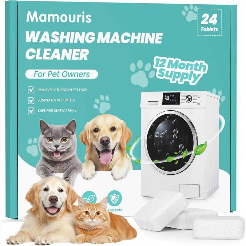 C Washing Machine Cleaner Tablets 24 Pack Deep Clean For HE Front Load & Top Load Washer Removes Pe
