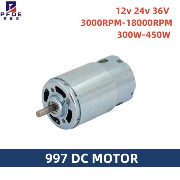 997 DC high-speed motor 12v24v36v speed control positive and negative rotation net cutting large po