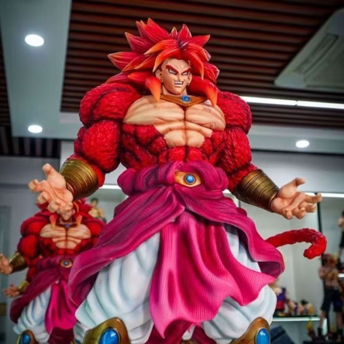 Dragon Ball Super Saiyan Broly รูปรูปปั้นสีส้ม Rock Base อะนิเมะ PVC รุ่นสะสม