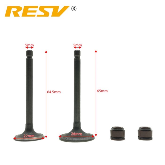 RESV for Yamaha STX125 STX 125 125cc Valve Intake Exhaust Stem Valve Kit Oil Seal