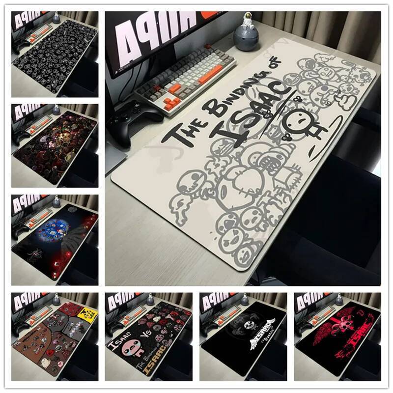 The Binding Of Isaac แผ่นรองเมาส์ล้างทําความสะอาดได้โต๊ะ Decor Non Slip Gamer Gaming แผ่นรองเมาส์ขนาดใหญ่แป้นพิมพ์คอมพิวเตอร์ตาราง Accessorie