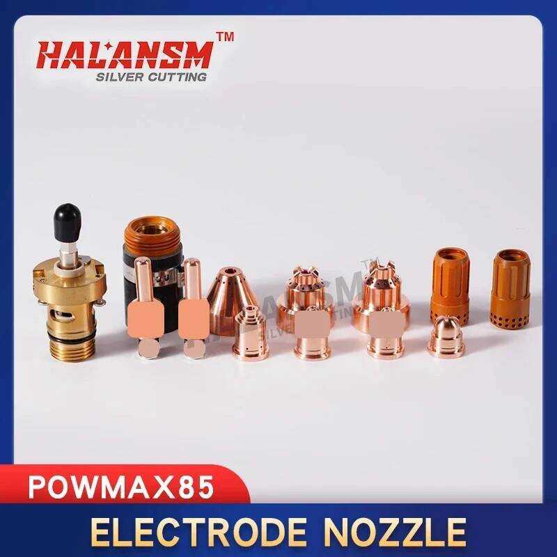 หัวฉีดและอิเล็กโทรดตัดพลาสมา Powmax 85 คุณภาพดีที่สุด รุ่น 220842 220990 220819 220941 220930 พร้อมฝ