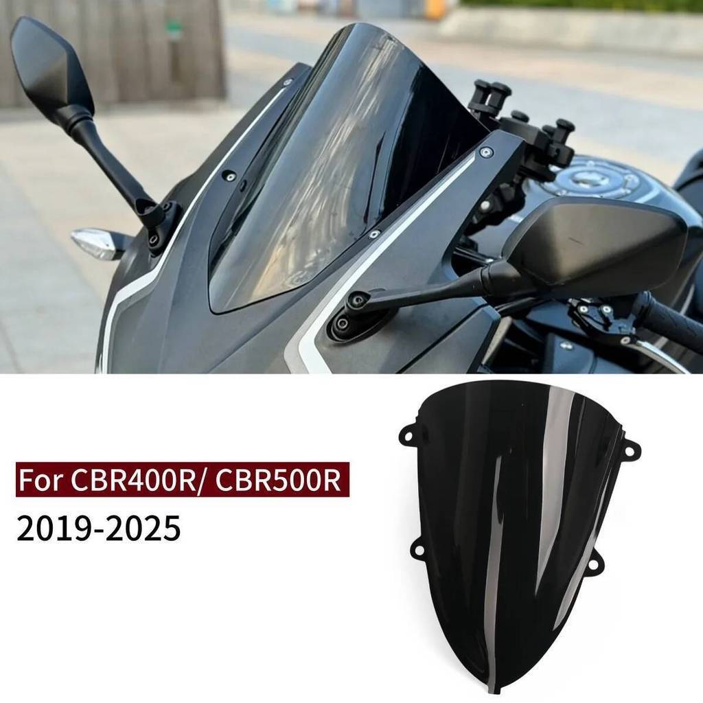ด้านหน้า Spolier สําหรับ Honda CBR400R CBR500R 2019-2025 2024 CBR 400R 500R Moto กระจก Double Bubble