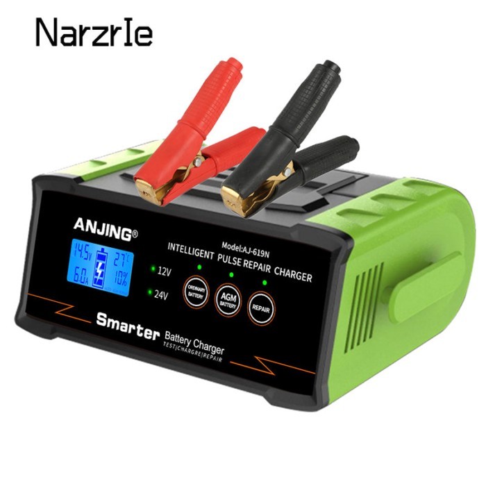 12V/24V Car Battery Charger Smart Automatic Charger 300W/400W 3-Stage Charging for Lead-acid Dry Wa