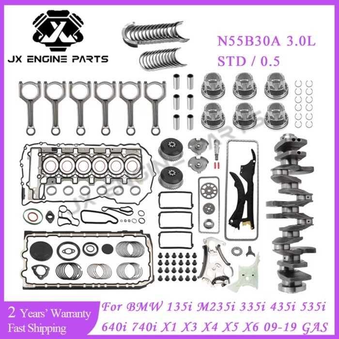 N55 Engine Rebuild Kit Crankshaft Piston Full Gasket Set For BMW 3.0 135i 335i 535i 640i 740i X1 X3