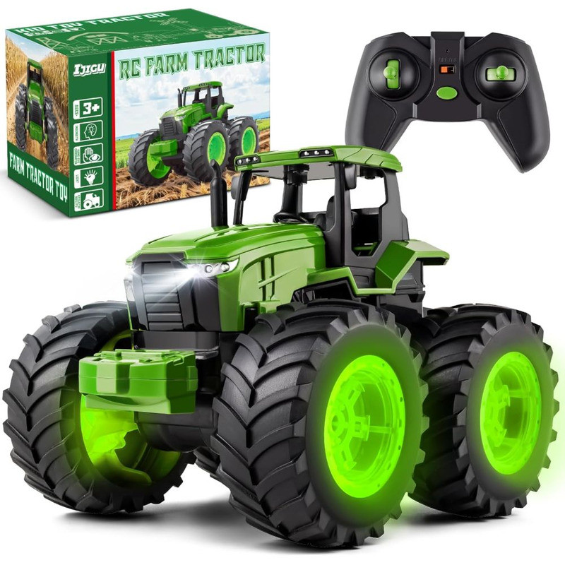 ol Light Up Farm Monster Trucks Toy Boys 3, 4, 5, 6, 7 Year Old, 2.4 Ghz RC  Toys, Ideal Christmas,