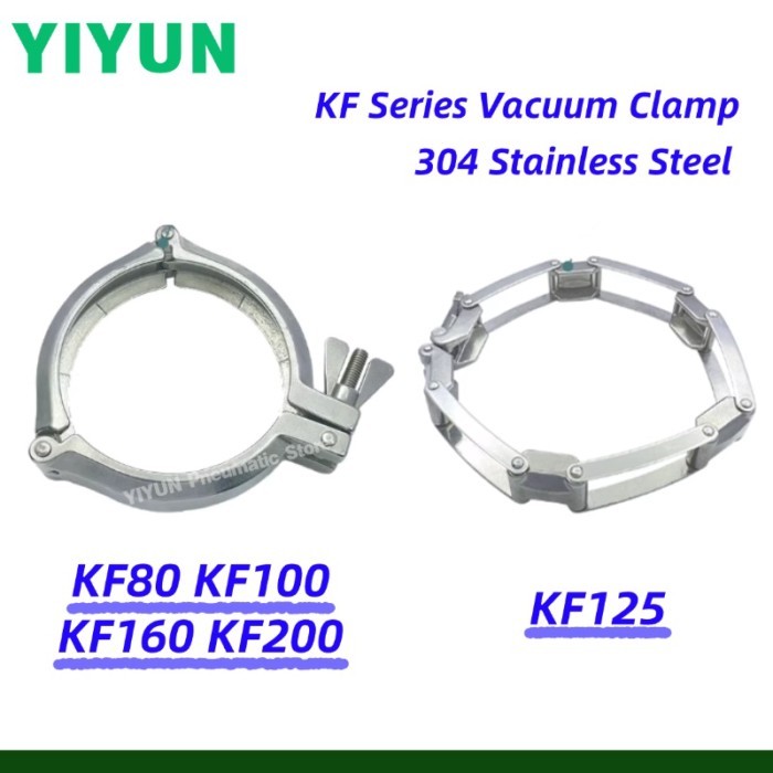1pc KF80 KF100 KF125 KF160 KF200 304 Stainless Steel Vacuum Clamp KF Series Chain Three-part Type Q