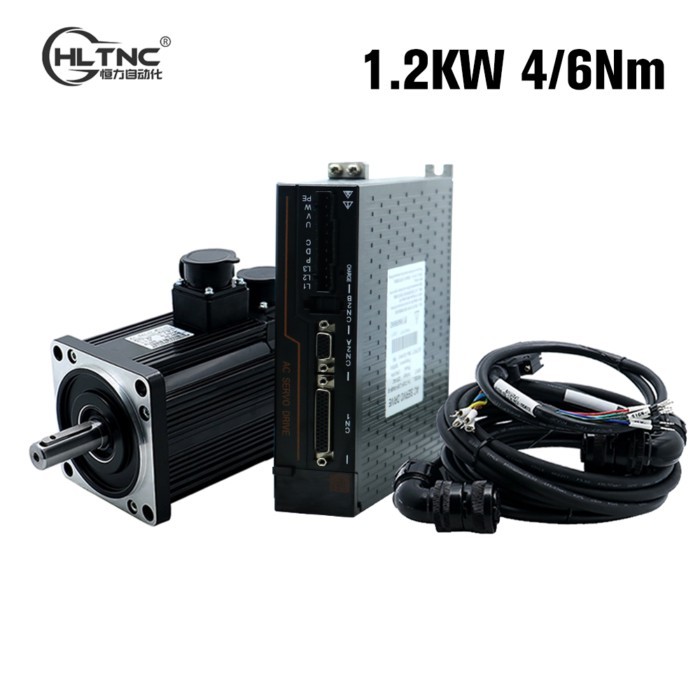 HLTNC 110ST-M04030 M06020 1.2KW 220V AC Servo Motor Kit 3000Rpm 4N 6N Engine With T3DF RS485 Driver