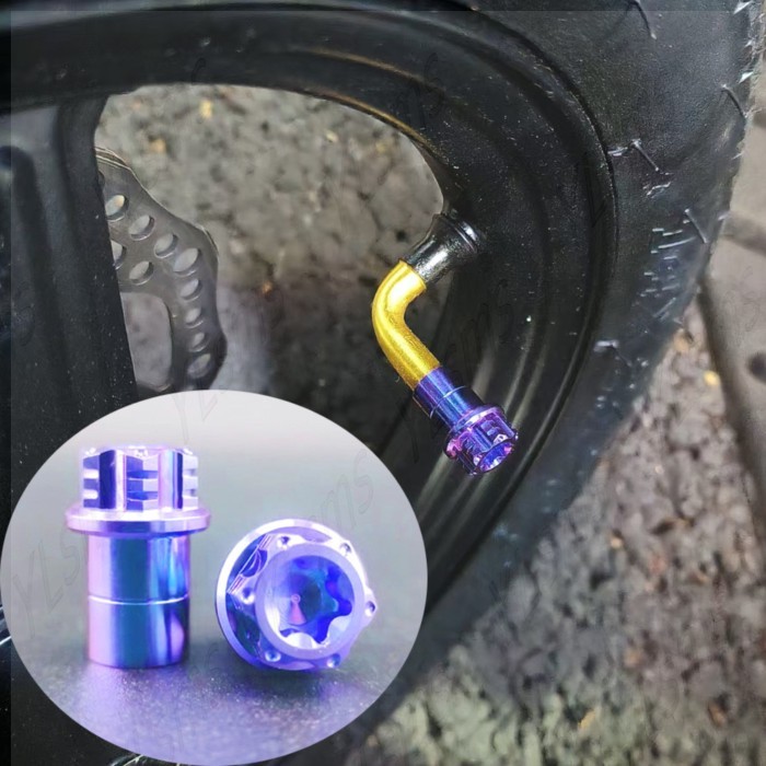 Gr5 TC4 UNIVERSAL TITANIUM BOLTS PITO CAP วาล์วยาง