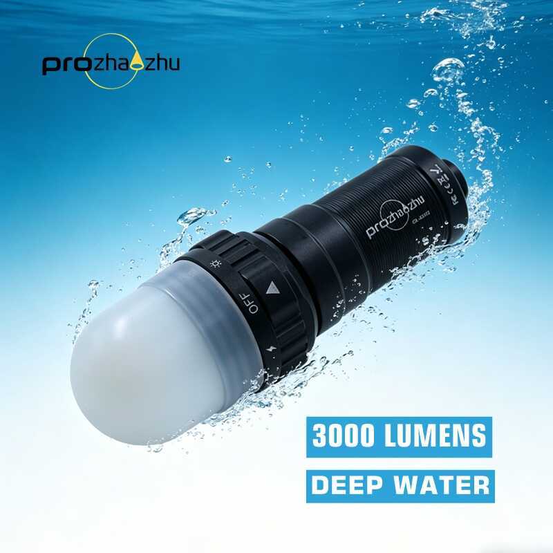 PROZHAOZHU ดําน้ํา Strobe Beacon 3000 Lumen IP68 200M ไฟสัญญาณใต้น้ํา