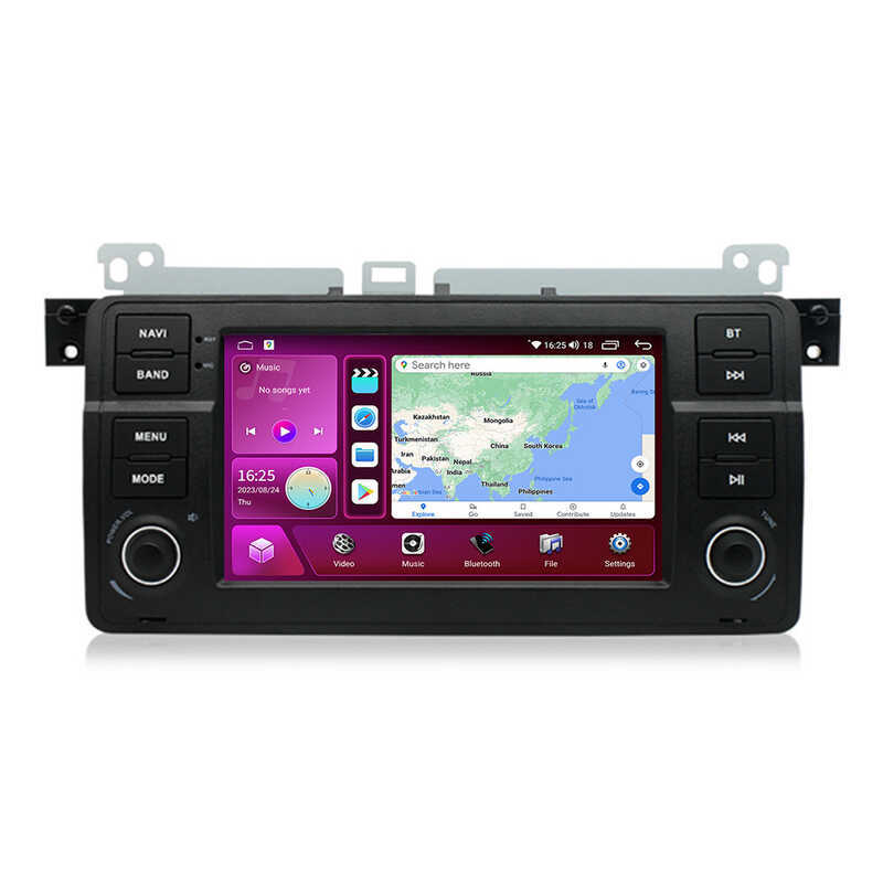 พิเศษสําหรับการนําทาง Android เหมาะสําหรับเครื่องเล่น MP5 ในรถยนต์ BMW E46 Navigator ขนาด 21-25