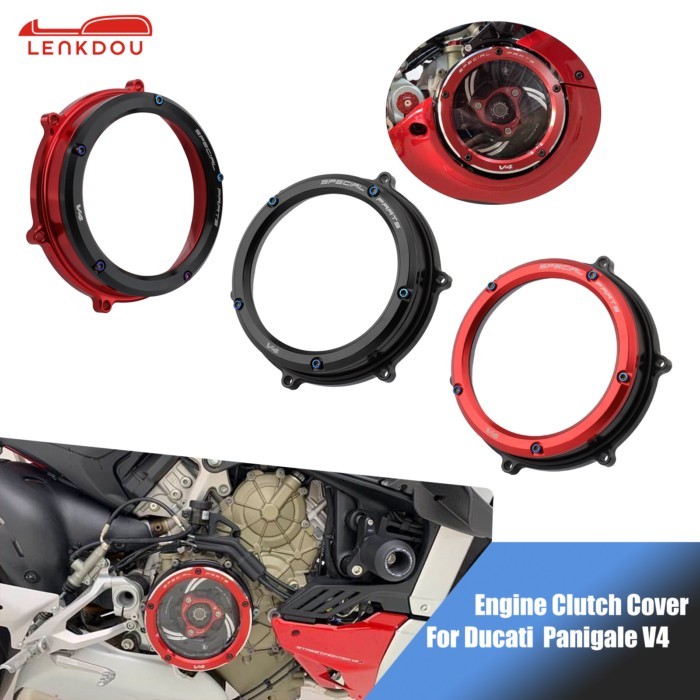 Clear Replacement Clutch Cover Cap for Ducati Panigale V4 998 1000 1100 V4S V4R 2018-2022 Motorcycl
