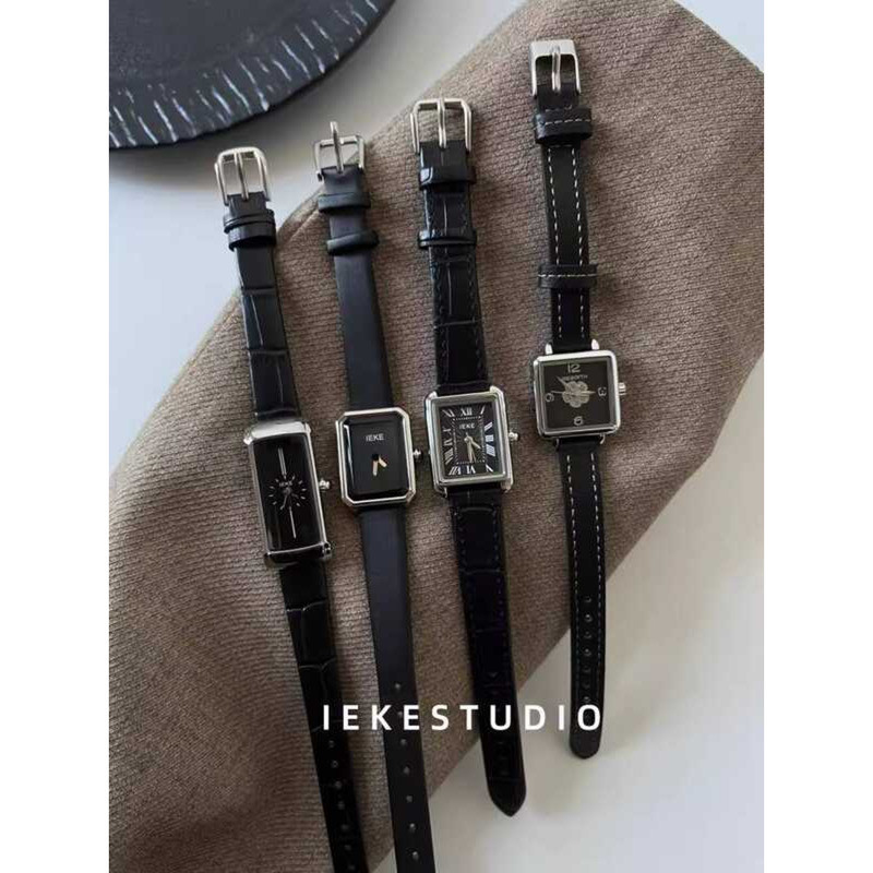 IEKE < Black > Simple Light Luxury High-End Ladies Watch Niche Fashion Classy Cool Style Commuter Qu