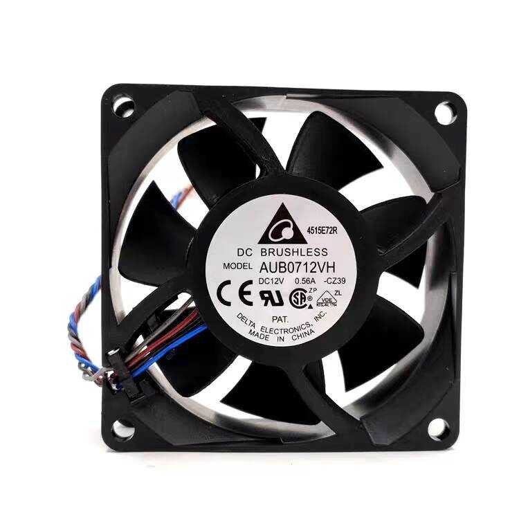 Original Delta AUB0712VH 12V 0.56 A 7025 7 ซม.4 สายควบคุมอุณหภูมิพัดลมระบายความร้อนปริมาณอากาศสูง