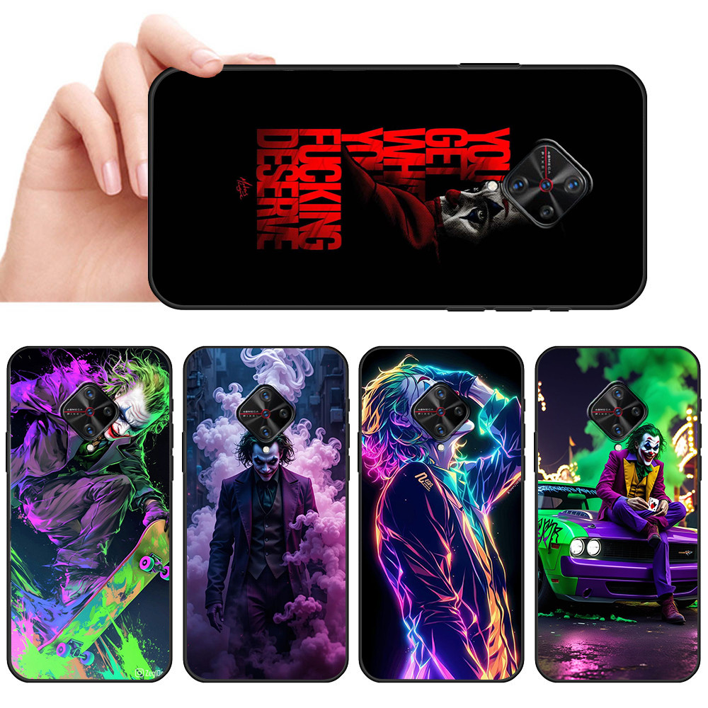 เคสโทรศัพท์สีดําแบบนุ่มสําหรับ Vivo S1 Pro Y9S X50 Lite SX50 ปลอก Joker เคสโทรศัพท์มือถือป้องกันการต