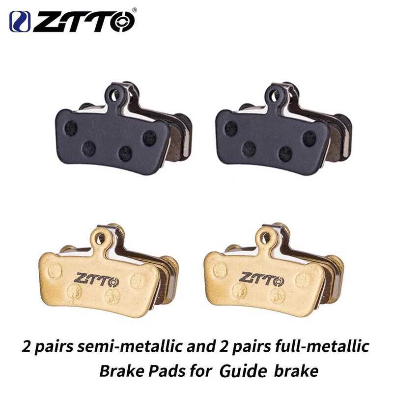 C ZTTO 4 Pairs MTB Bike 4 Piston Disc Brake Pads Brake Shoes For Guide G2 RSC Hydraulic Brake Metal
