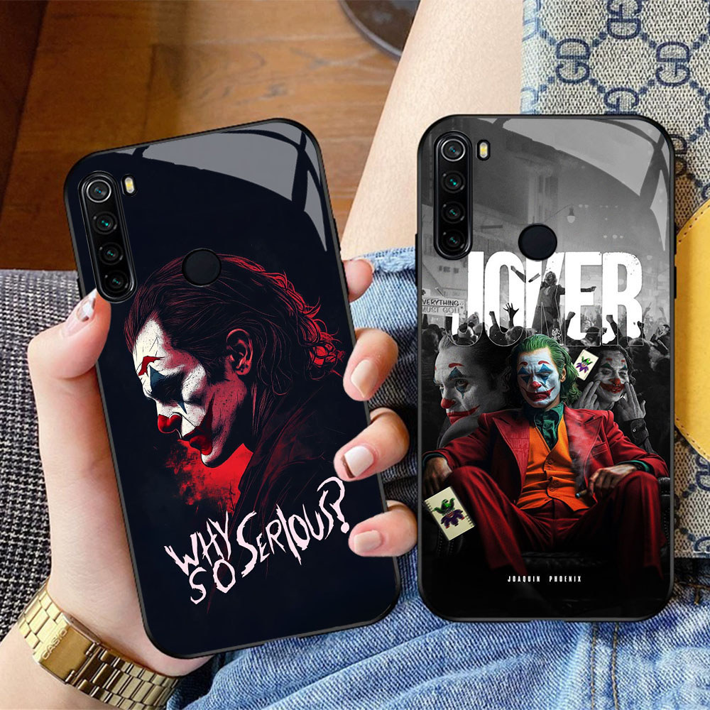 CK-18 Joker Smoking HD Glass Casing สําหรับ Xiaomi Redmi 8 8A 9 Note 8 10 Pro Lite