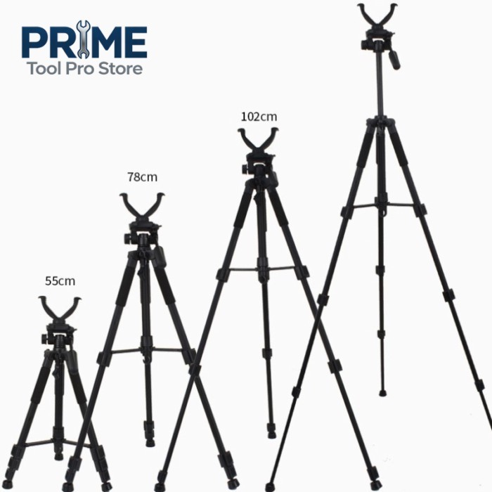 1.8M Tactical  Tripod - Portable V-Yoke Stand, Adjustable Height for  Scope Camera Outdoor Use