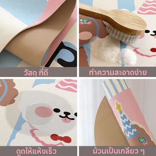 แผ่นดูดซับน้ำ 30×40cm ลายสุนัขน่ารัก แผ่นรองจาน/แก้ว กันลื่น แห้งเร็ว ดูดซับน้ำได้ดี เหมาะสำหรับครัว/โต๊ะอาหาร