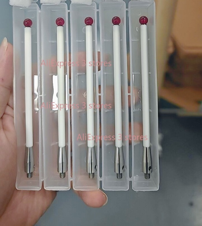1pc CMM Touch Probe Stylus 6mm Ball CNC Probe Tip Ceramic Shaft M4 A-5000-3712 Touch Probe CMM Thre