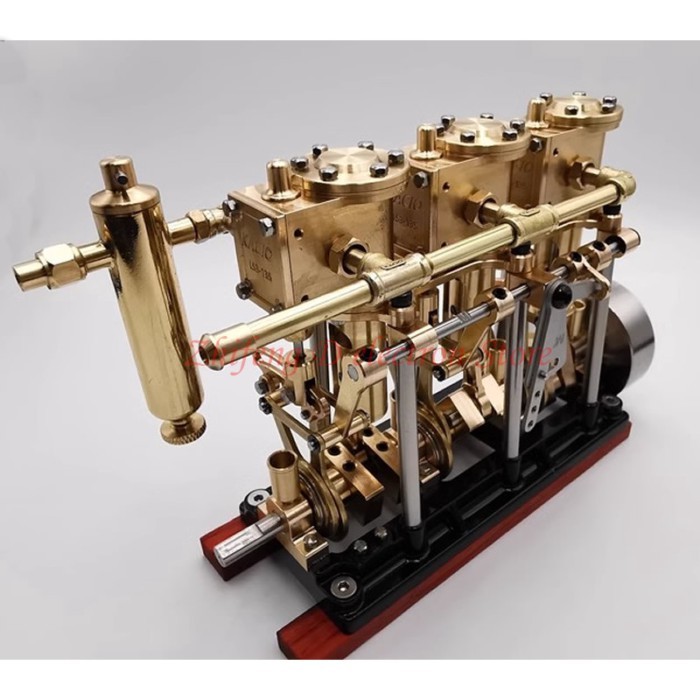 LS3-13s two-cylinder/three-cylinder steam engine model, high torque steam ship engine, competition