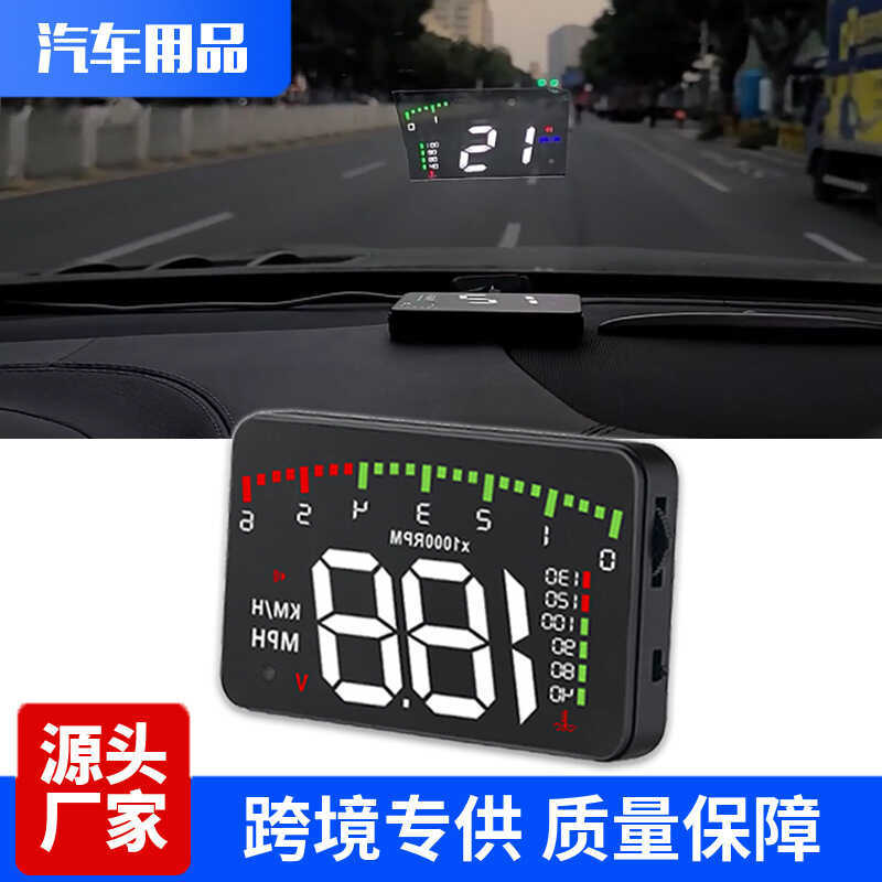 A9 รถ HUD HUD Display Projection รถ OBD2 รถความเร็วอุณหภูมิน้ํา HUD HUD จอแสดงผล