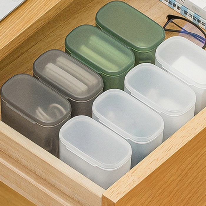ขายร้อน Desktop Data Cable Storage Box Organizer Travel Headphones Charger Cord Storage Box Data USB