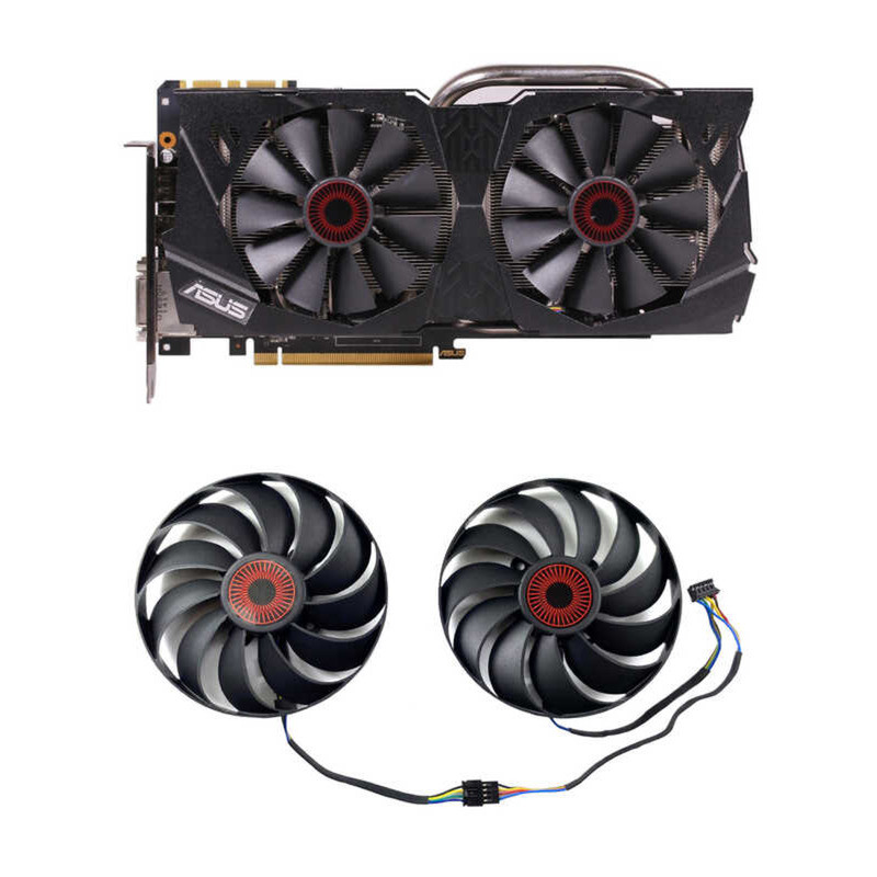 ASUS/ASUS GTX970 980 980Ti 780 780Ti R9 285 Raptor กราฟิกการ์ดพัดลมระบายความร้อน