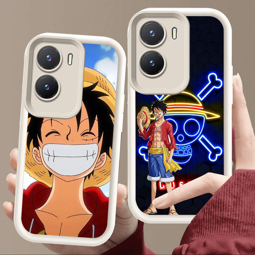 เคสสําหรับ VIVO IQOO Z9 Y15a Y35 Z10 13 Y01 T4 Y55 Y75 Z9X Y22s Y15s Y22 Y56 Y16 5G นุ่มสีขาว E81 On