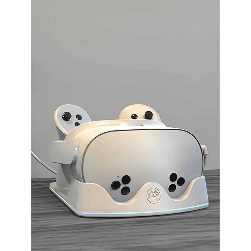 Dock 3S VR Headest Fast Station พร้อมแท่นชาร์จไฟ RGB สําหรับ Meta Quest 3S/Quest 3/Quest 2