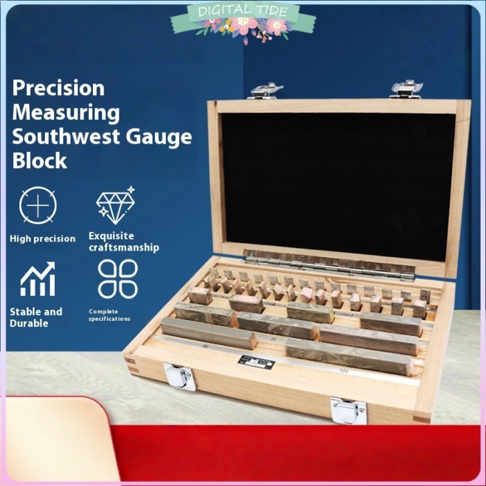 Shahe Block Gauge 38Pcs/Set 1 Grade 0 Grade Caliper Block Gauge Inspection Block Gauge Measurement