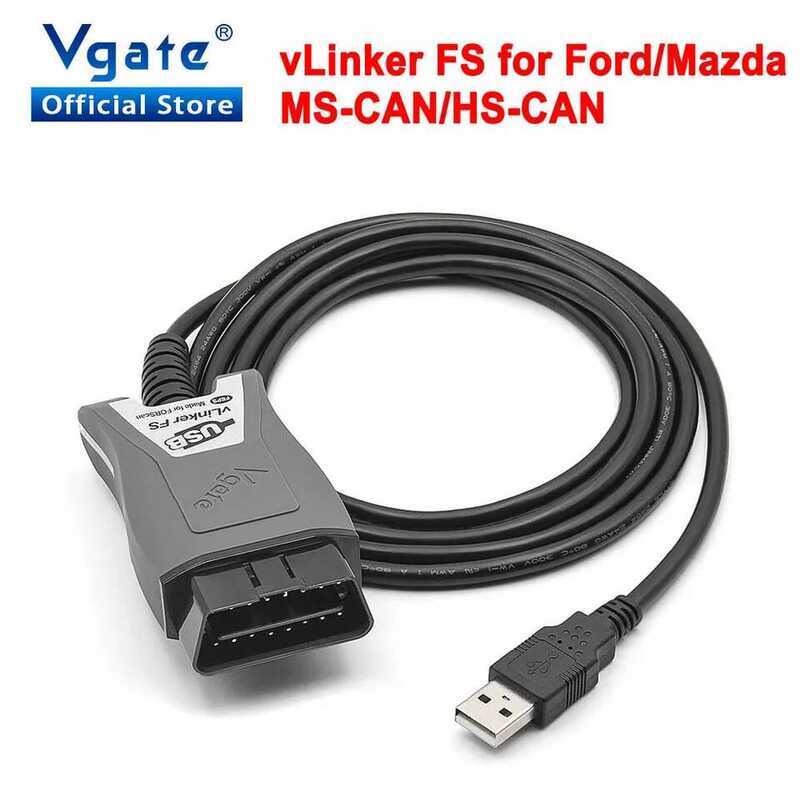 Vgate vLinker FS ELM327 สำหรับ Ford FORScan HS/MS-CAN ELM 327 OBD 2 OBD2 เครื่องมือสแกนวิเคราะห์ปัญห
