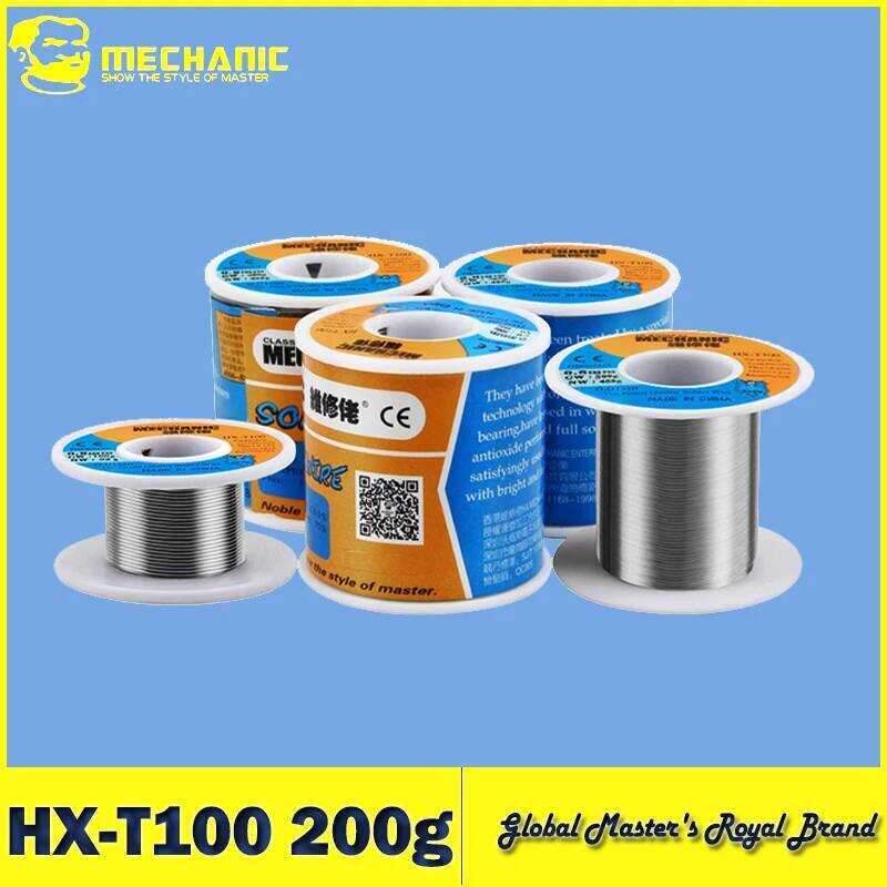 [MECHANIC] ลวดบัดกรี HX-T100 น้ำหนัก 200 กรัม แกนโรซินอ่อน ขนาด 0.3 มม. 0.4 มม. 0.5 มม. 0.6 มม. 0.8 
