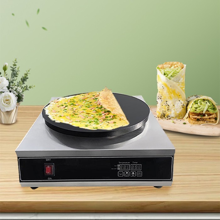 Digital Display Pancake Maker Machine Circle French Crepes Making Machine 42cm Baking Frying Machin