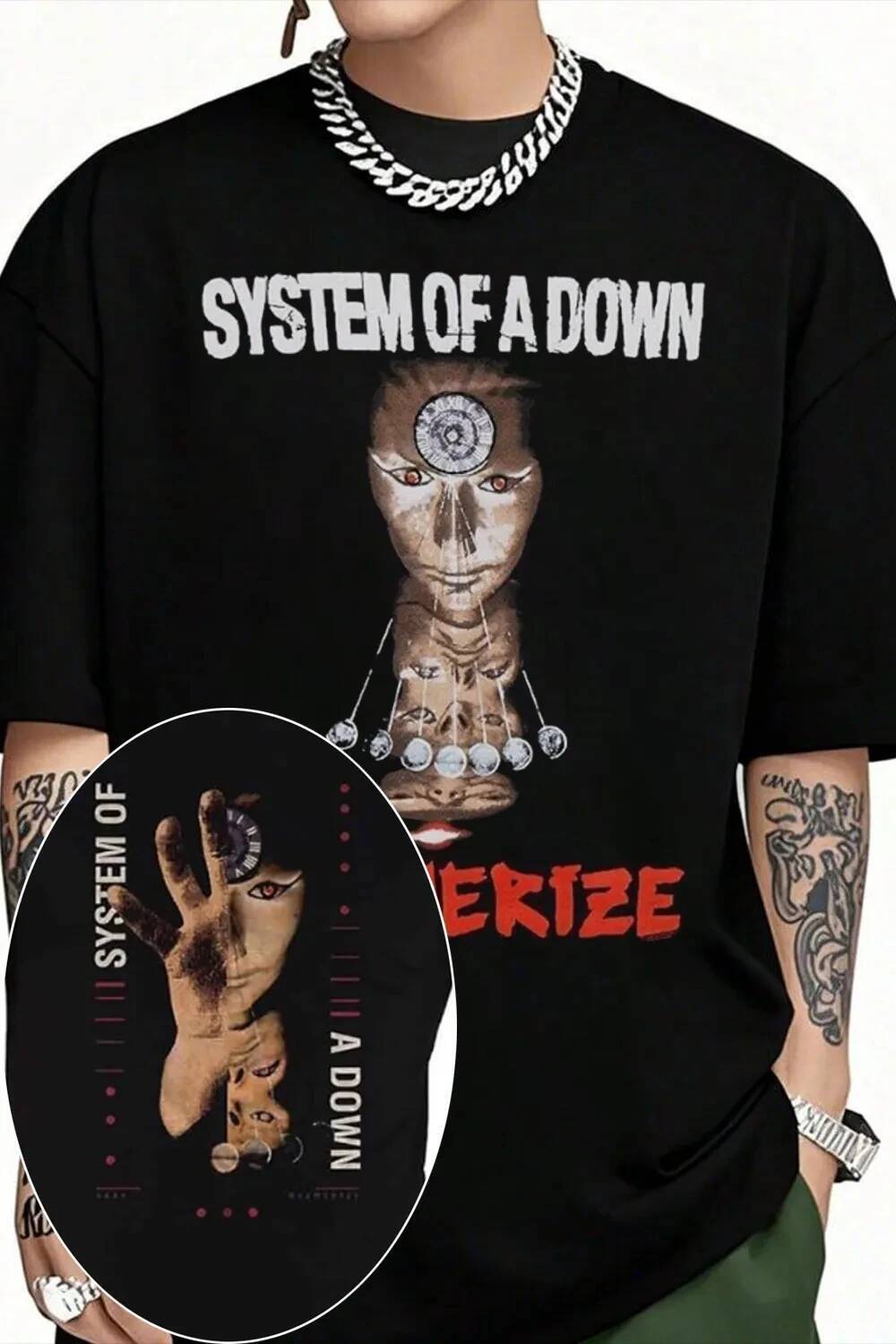 2026 ระบบ A Down Band TShirt Mens Womens Cotton Tees ฤดูร้อนสบายๆแขนสั้นคอกลมเสื้อผ้าหลวมด้านบน Unisex Tee