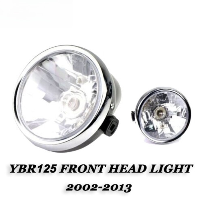 Moto Headlamp  Headlights Classic Round For Yamaha YBR125 YBR 125 2002 2003 2004 2005 2006 2007 200