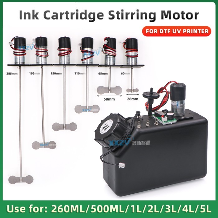 UV Printer White Ink Mixing Motor for DTF Printer Ink Tank Stirring Bar for 260ml/500ml/1L/1.5L/2L